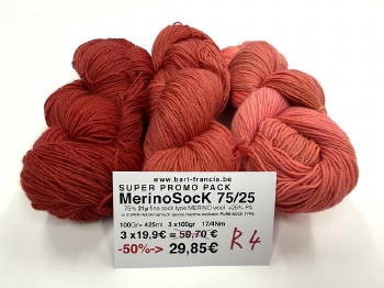 MerinoSock75/25 SUPER PROMO DEAL -50% COLOR R4