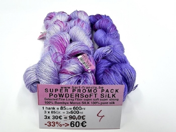 Powdersoft silk  PROMO -33% reduction promo  3x 85gram  3x 600meter
