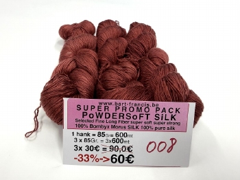 Powdersoft silk  PROMO -33% reduction promo  3x 85gram  3x 600meter