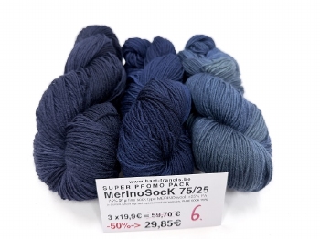 MerinoSock75/25 SUPER PROMO DEAL -50% COLOR 6
