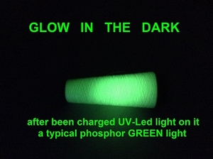 Phosphor thread / glow in the dark   50/2 Nec