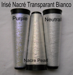 3 colors Irisrende Nacré Transparante thread