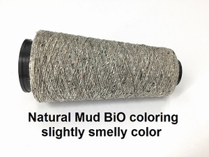Bourette de Luxe zijde 20 Nm Natural mud bio coloring