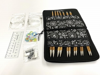 chiagoo knitting needles set in bamboo 13cm  S+L