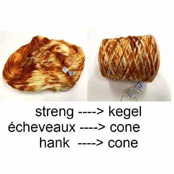 bobiner l echeveaux de merinoowaw sur une cone en papier