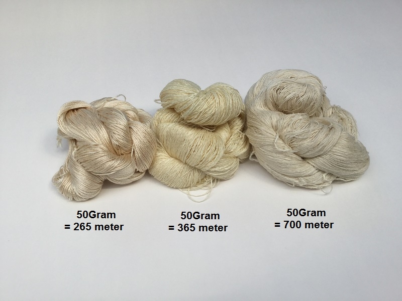 50% bombyx Moris silk + 50% tussah silk ready to dye