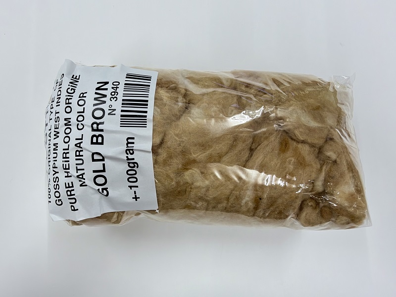 BIO COTTON  100% natural heirloom color golden brown