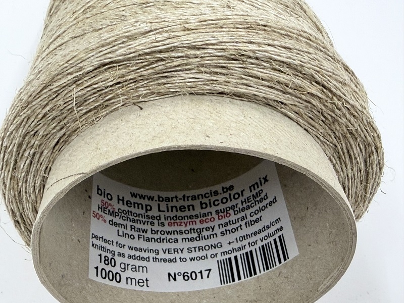 bio hennep linen bicolor mix