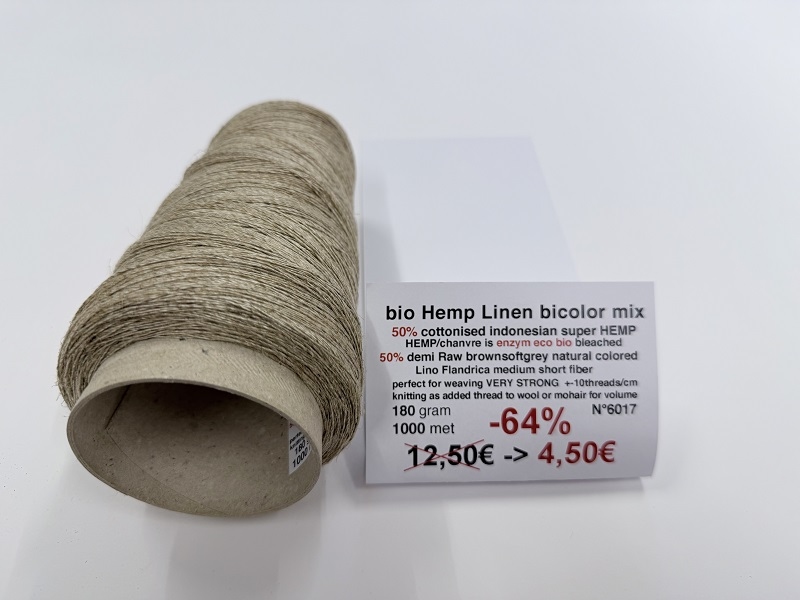 bio hennep linen bicolor mix