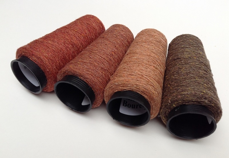 Bourette de Luxe   100% Silk 20/1Nm 4 color Rost RedBrown