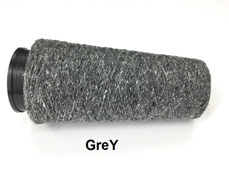 Bourette de Luxe zijde 20 Nm 6 colors grey black