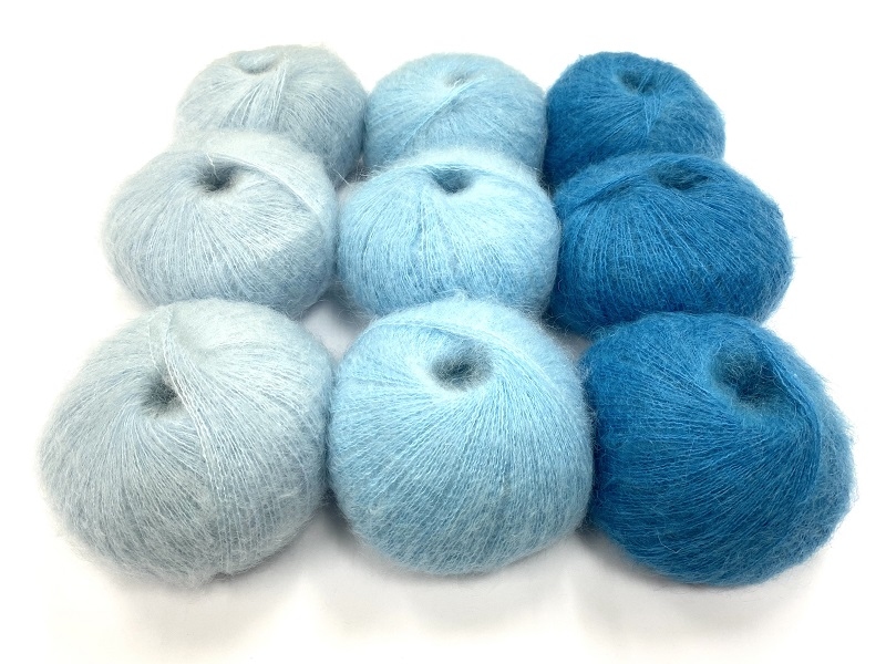 dirty children mohair super soft  color aquableu