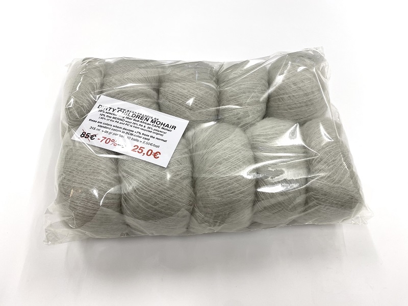 dirty children mohairx color promopack 10breiwollen 7%max kleur variatie op standaard kleu