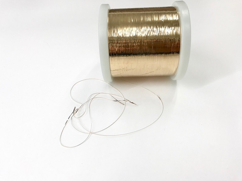 experimental flatened copper wire  special golded 18K rozé