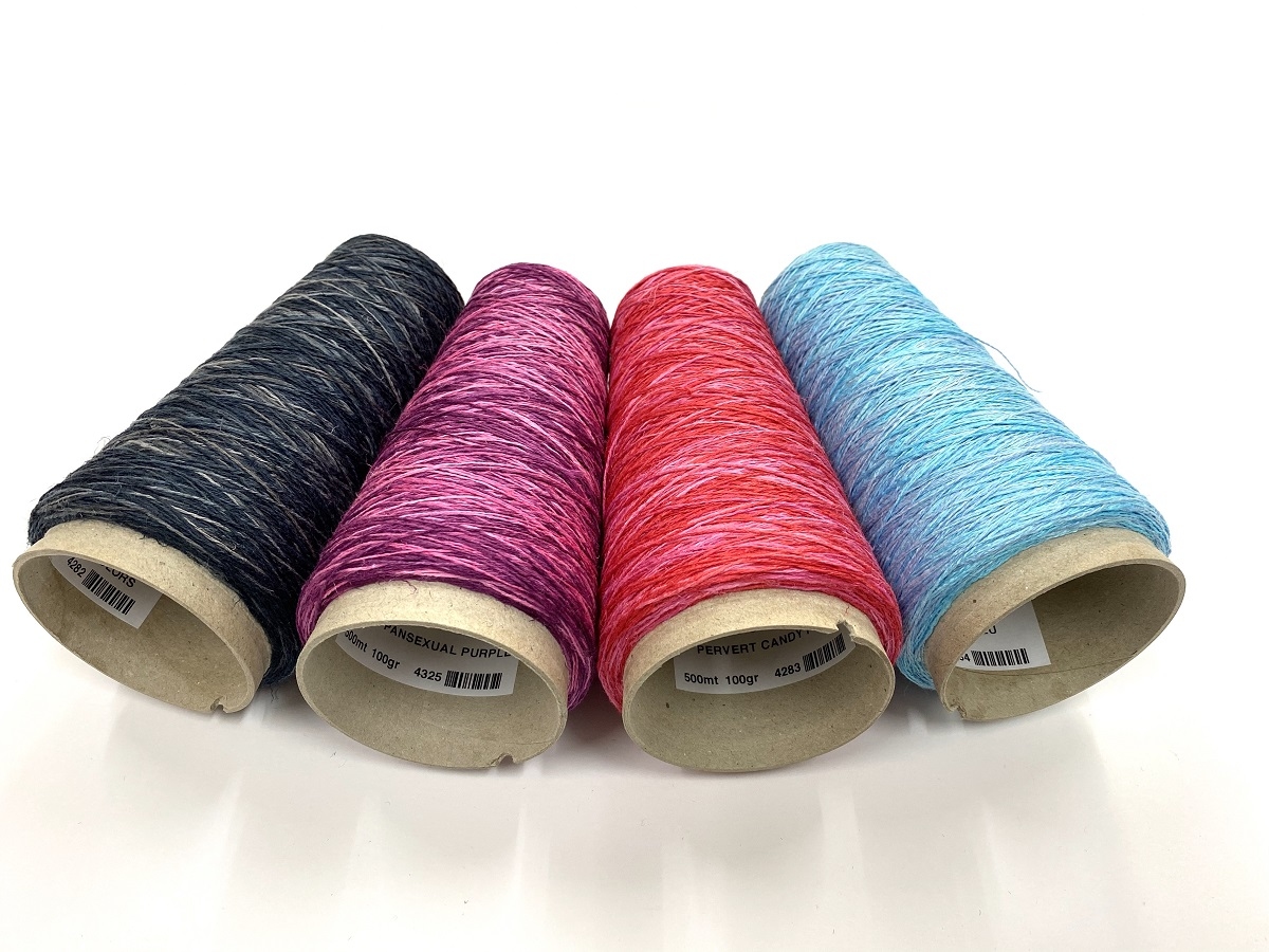 inktjet printed pure linen color lesbian baby bleu