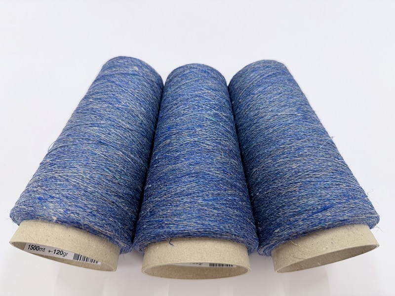 lino flandrica SUPER LACE tricot special color ultramarine  azuriet mix