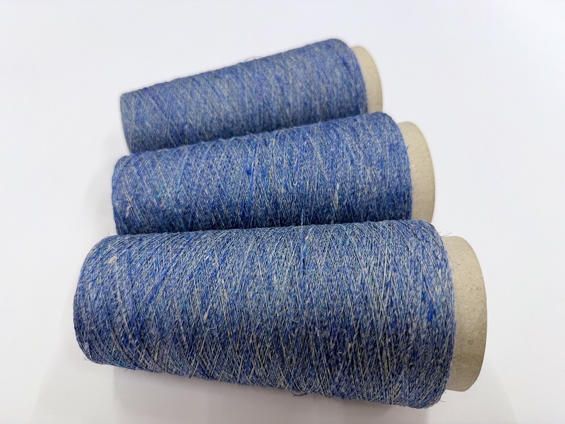 lino flandrica SUPER LACE tricot special color ultramarine  azuriet mix