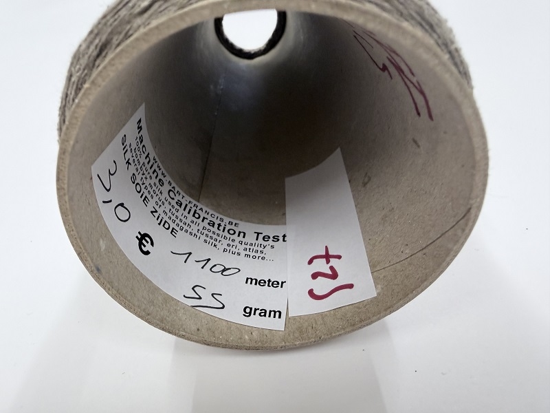 machine calbration test pure silk  55gram   1100met