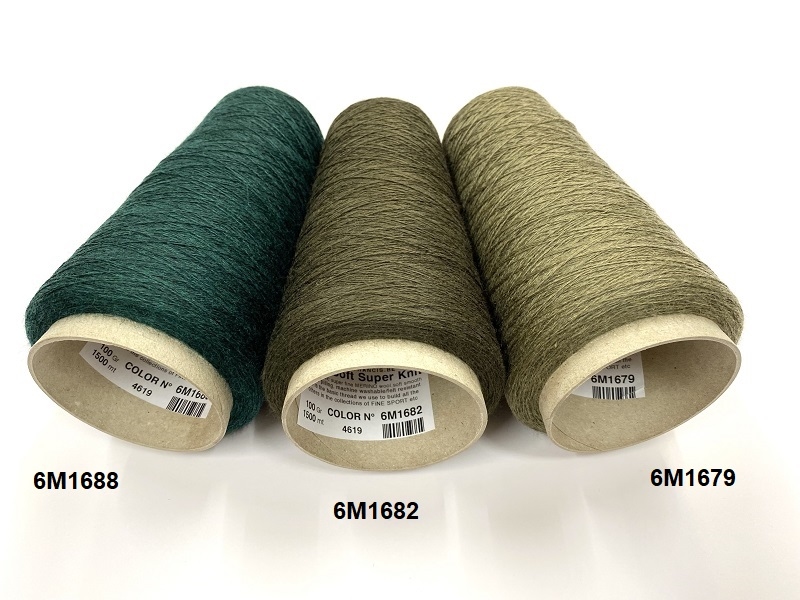 MerinoSoft Super Knit  color melange dark bottle green