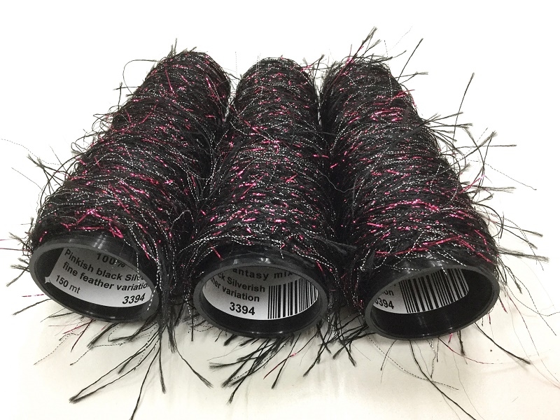 pinkish black silverish fine feather variation