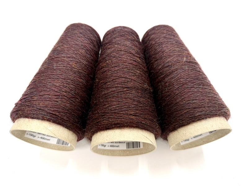pure bio natural colored wool  no chemicals no rubish used  color berries bordeaux