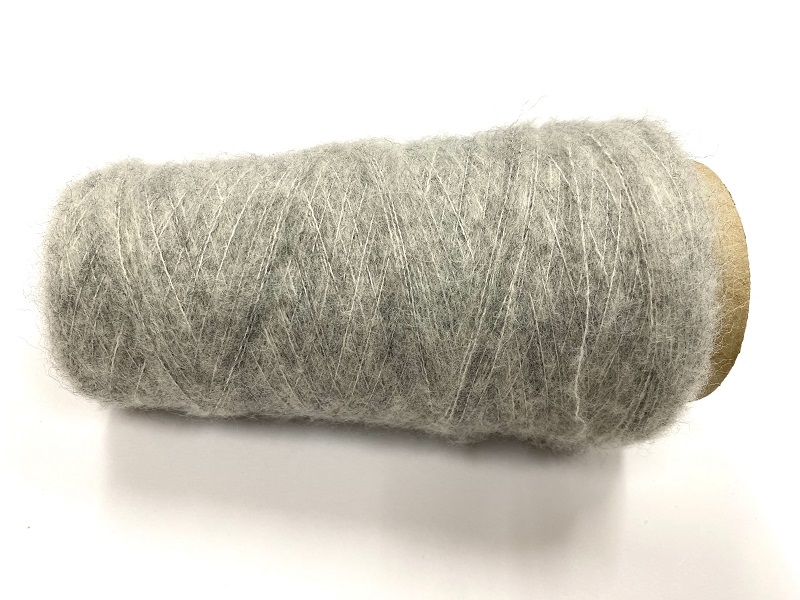 pure eco alpaca fluffy  color soft grey