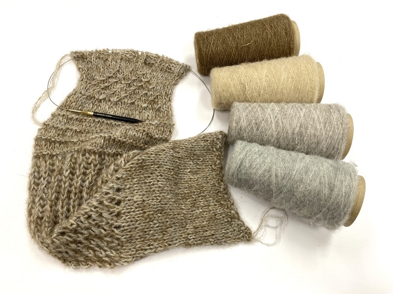 pure eco alpaca fluffy  color soft grey