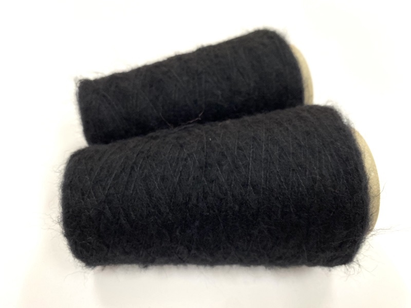 pure eco alpaca fluffy  colored LUCIFER BLACK