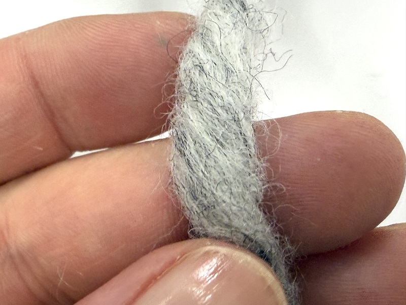 queues de rats 100% puure laine natural colors gris doux