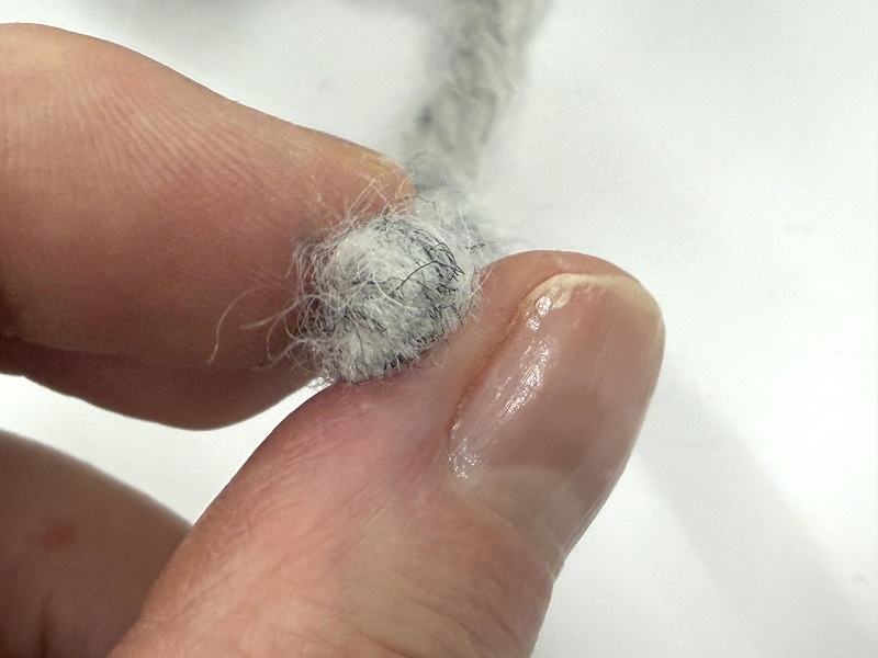 queues de rats 100% puure laine natural colors gris doux