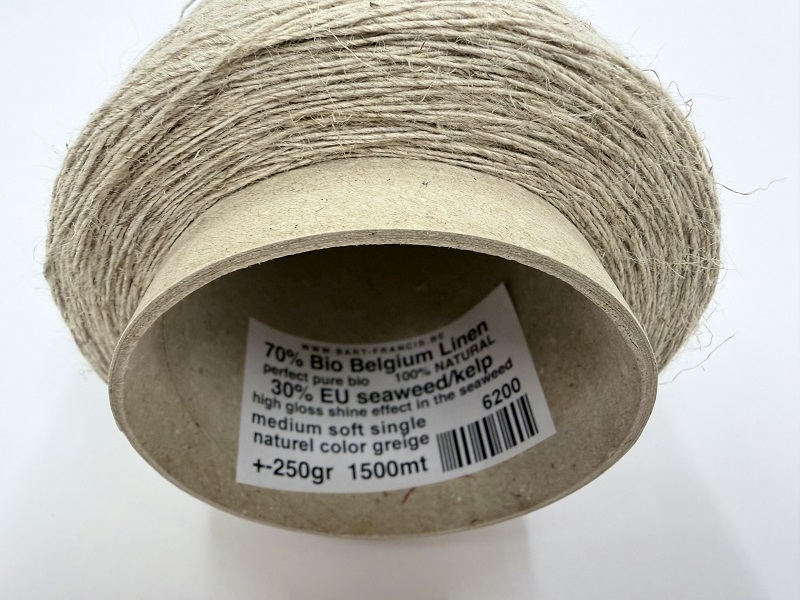seaweed kelp linnen mix for weaving and  knitting