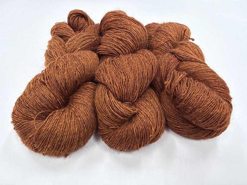 silk qiviut melange of 14 to 16 micron qiviut 700met special edition color dark ecureuil