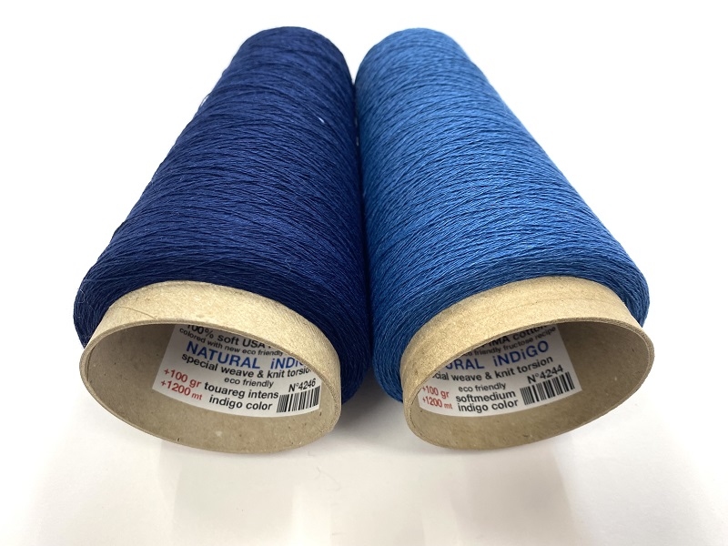 USA pima cotton natural indigo col soft medium indigo