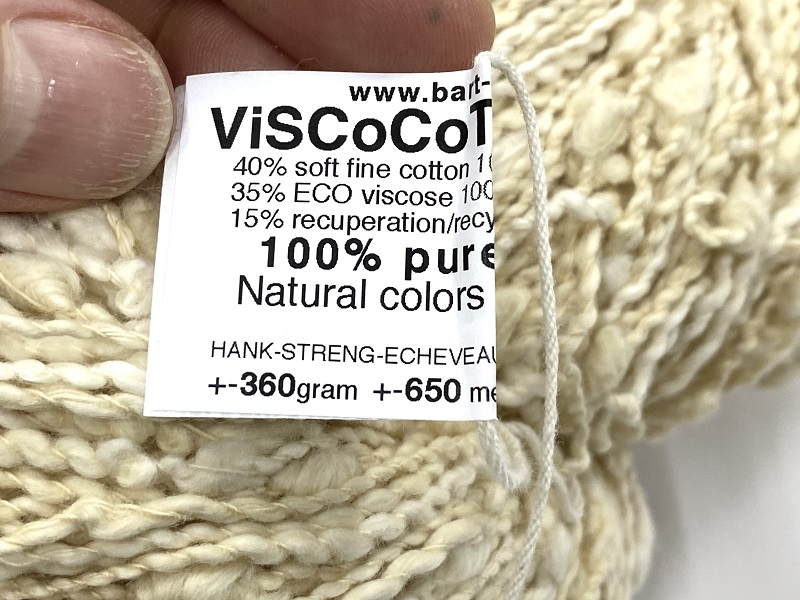 viscocotofantasy   100% from recuperation of textile waste